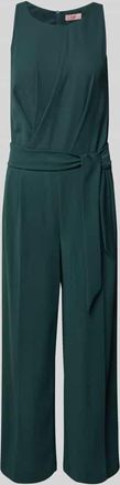 Vera Mont Jumpsuit mit Bindegürtel in Dunkelgruen, Größe 32