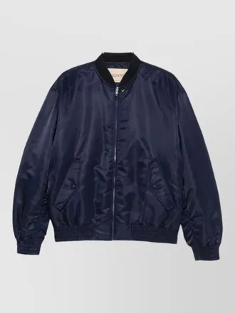 Valentino vgold satin nylon bomber jacket