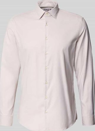 Jake*s Slim Fit Business-Hemd mit Kentkragen in Mud, Gr&ouml;&szlig;e 37/38