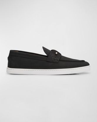 Christian Louboutin Men & apos;s Chambeliboat Nubuck Boat Shoes