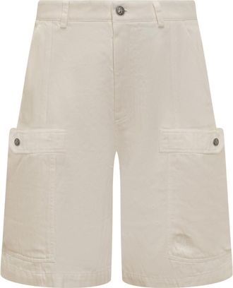 Palm Angels Off White Solid Shorts