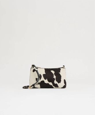 Mansur Gavriel Womens Gaia Shoulder Bag In Printed Pony Hair