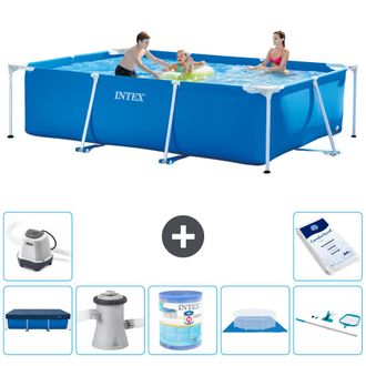 Intex Piscina Con Estructura Rectangular - 300x200x75 Cm - 7-piezas S40173
