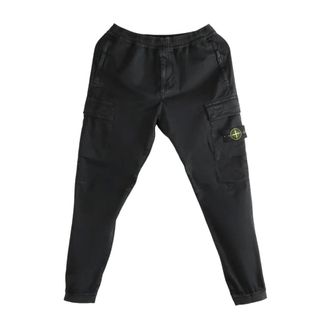 Stone Island Regular-tapered Cargo Trousers - male - Stone Island - Slim-fit Trousers - Black - W34 - Trousers