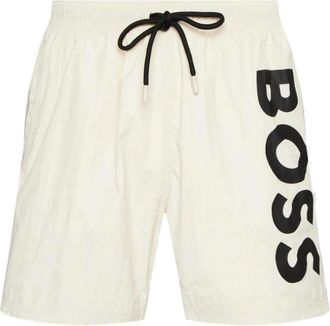 HUGO BOSS Octopus Zwembroek - Heren - Strandmode - Beige - 2XL - Polyester - Badmode