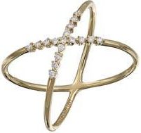 Bony Levy Audrey Trend Crossover Diamond Ring in 18K Yellow Gold at Nordstrom Rack, Size 6.5