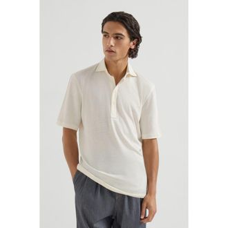 Brunello Cucinelli Jersey polo shirt in Panama at Nordstrom, Size 5X-Large Eu