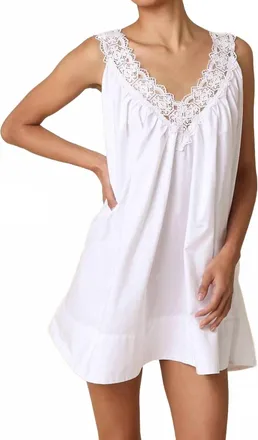 Olivaceous The Elise Lace Mini Dress In White