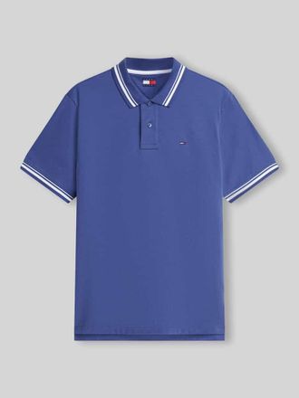 Tommy Jeans Regular Fit Poloshirt aus reiner Baumwolle in Rauchblau, Gr&ouml;&szlig;e XXL