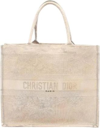 Dior Pre-owned Book Tote Large Tote Bag - Dames - Vintage Shopper - Beige - ONE Size - Vintage