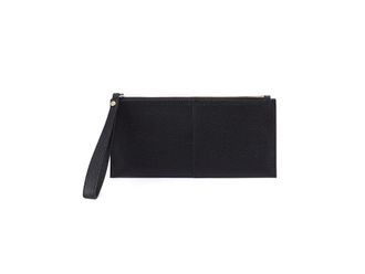 Hobo Vida Large Pouch Wallet Womens Handbags Black/Biscuit, Leather