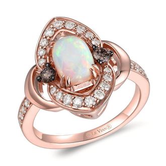 Le Vian Ladies Neopolitan Opal Rings set in 14K Strawberry Gold