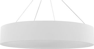 Beliani Lámpara de techo led de metal blanco anillo forma redonda moderno glamour Lenya