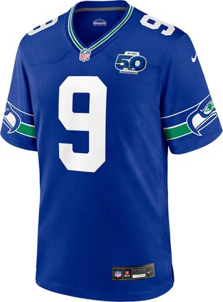 Nike Kenneth Walker III Seattle Seahawks 50th Anniversary Nike Mens NFL Game Jersey in Blue | 67NM03LD78F-696