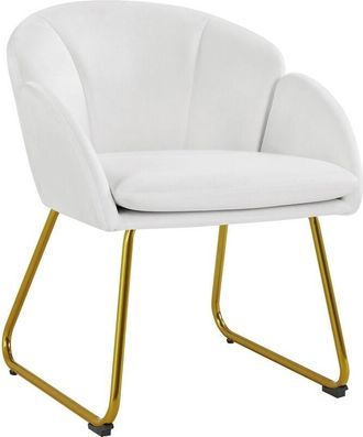 Yaheetech Yaheetech - Poltroncina Salotto Poltrona Soggiorno Imbottita Alta Ergonomica in Velluto con Schienale Braccioli Portata 136 kg Grigio Scuro