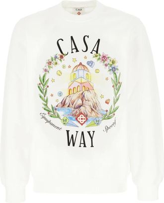Casablanca Casa Way Sweatshirt - Heren - Sweatshirts - Wit - XL - Katoen - Hoodies & sweatvesten