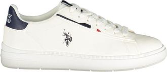 U.S.Polo Association White Polyurethane Mens Mens Sneaker
