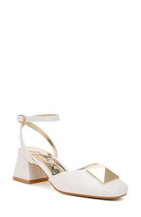 London Rag Griselda Ankle Strap Pump in Off White at Nordstrom Rack, Size 6