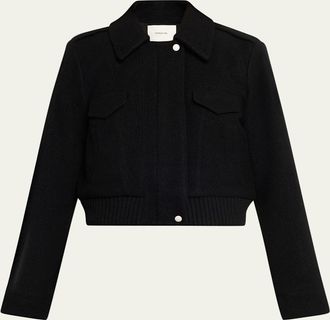 Vince Cropped Wool-Blend Jacket