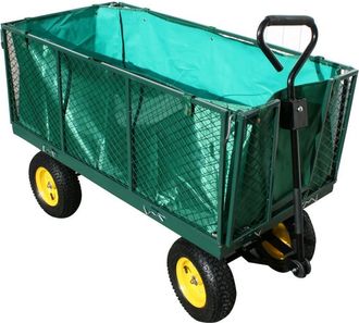 No Brand No Brand - Varan Motors - Tc1840 Carro De Mano Xxl Con Lona Interior Carretilla De Mano De Jardin Construccion Max 600kg