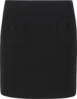 Max Mara Dames, Rokken, Zwart, Maat: S Poliester