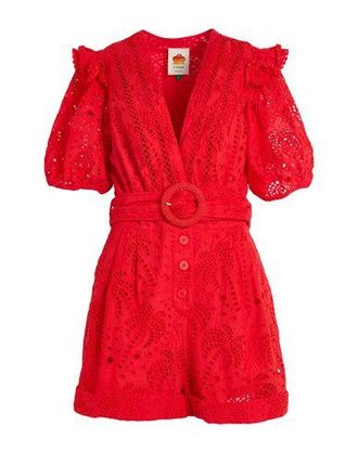Farm Rio RED EYELETS ROMPER