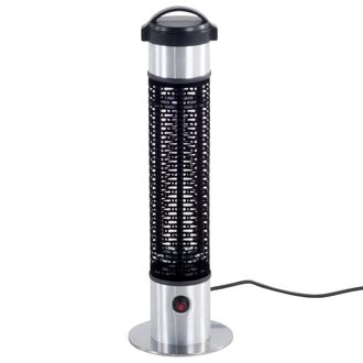Beliani Beliani - Estufa De Patio De Metal Negro 64 Cm Independiente 800w Vezuvio