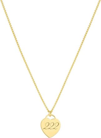 Set & Stones Alice Angel Numbers Necklace in Gold /222 at Nordstrom, Size 18