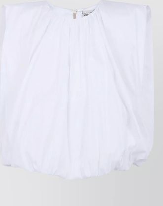 Semicouture shirt dress tie back puff sleeves