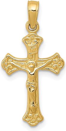 Diamond2Deal 14k Yellow Gold INRI Crucifix Charm