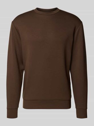 Selected Regular Fit Sweatshirt aus Viskose-Mix Modell EMANUEL in Dunkelbraun, Größe XXL