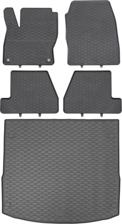 OEM Juego De Alfombrillas De Goma Para Coche Y Maletero Para Ford Focus Iii Kombi (marzo De 2011 A Agosto De 2018)