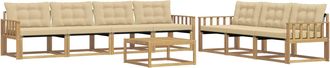vidaXL Conjunto De Sof&aacute;s De Exterior 8 Uds. Y Beige Vidaxl