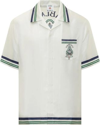 Casablanca Short Sleeve Shirt - Heren - Korte mouwen Overhemden - Wit - XL - Overhemden
