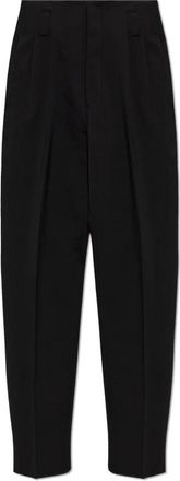 Versace Stretch Wool Tailored Pants - Heren - Nette broeken - Zwart - XL - Broeken