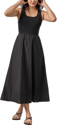 Lilla P Mixed Media Scoop Neck Dress