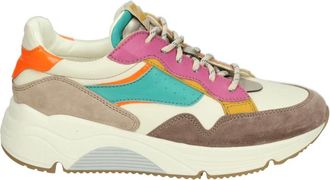 Ocra Schoenen, Dames, Veelkleurig, 39 EU, Leer, Sportieve Lage Damesschoenen Bruin