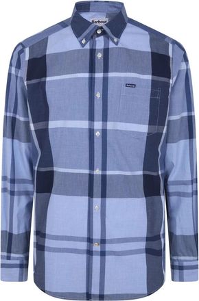 Barbour Harris Tailored Shirt - Heren - Casual Overhemden - Blauw - S - Leer - Overhemden