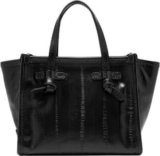Gianni Chiarini Black Knot Detailed Smooth Leather Tote Bag