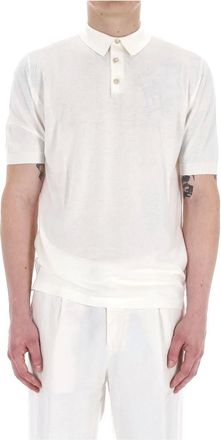 Eleventy Tops, Heren, Wit, XL, Katoen, Superior katoenen polo