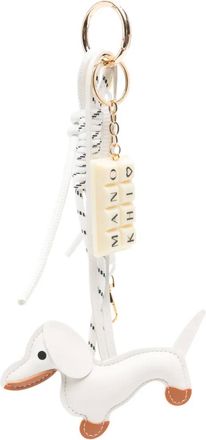 Manokhi Ciondolo con applicazione cane - Bianco