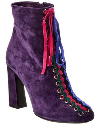 Roger Vivier Tressage Suede Bootie