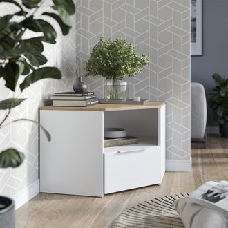 Vicco Mueble Bajo Para Tv Wido, Blanco/sonoma, 68 X 50 Cm, Vicco