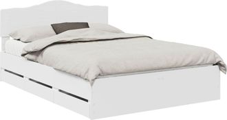 vidaXL Estructura De Cama Con Caj&oacute;n 140 X 190 Cm Madera Ingenieril Vidaxl
