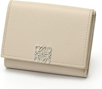 Loewe Grayish Leather Wallet (Tri-Fold) (Pre-Owned)