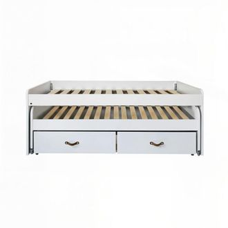 Muemue Cama Compacta 2 Camas + 2 Cajones Individuales + Colchones Blanca 105x200cm