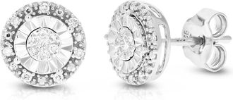 Vir Jewels 1/5 cttw Lab Grown Diamond Composite Earrings in Sterling Silver With Push Backs For Women