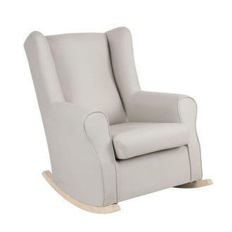 Muemue Sill&oacute;n Mecedora Con Patas Madera Beige 95x81x104cm