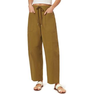 Scotch & Soda The Arc Barrel Leg Drawstring Pants in Khaki Green at Nordstrom Rack, Size X-Small
