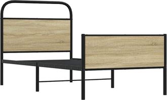 vidaXL Estructura de cama sin colchón 80x200 cm madera roble Sonoma Vidaxl